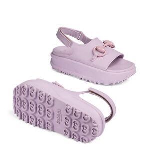 NIB Gucci horsebit lilac rubber platform slingback sandals EU 38/ US 8